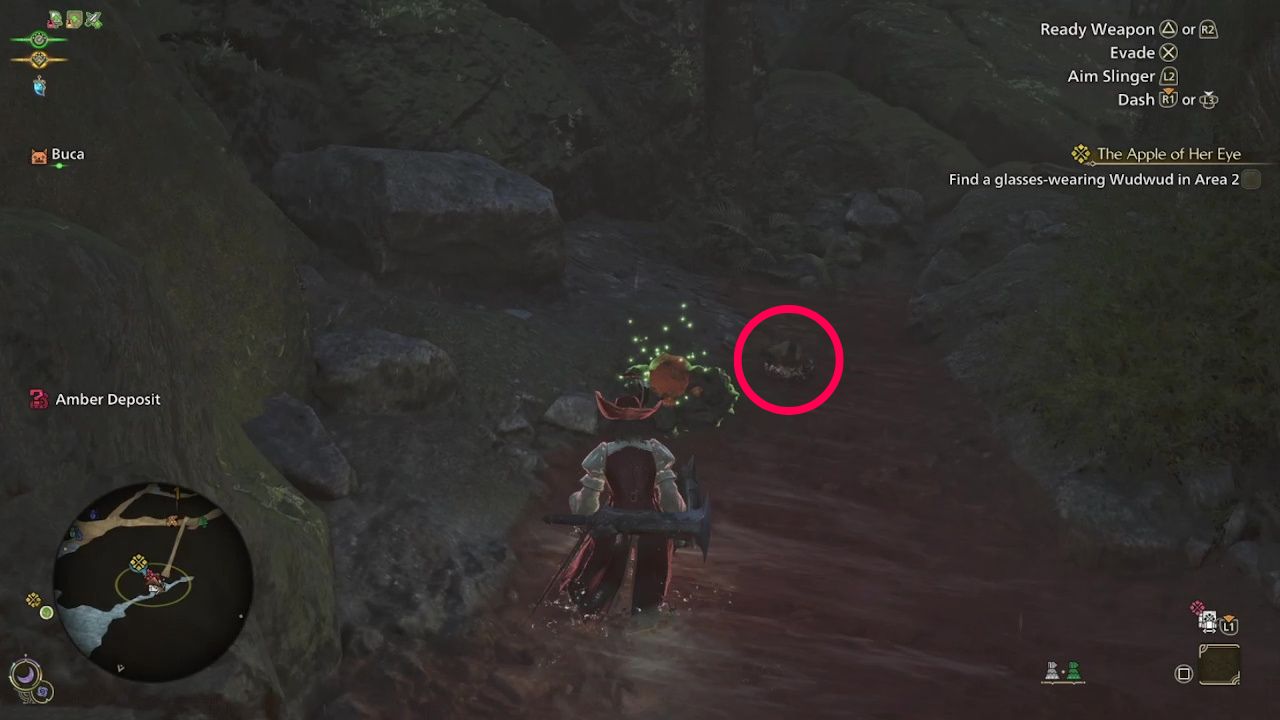 An image the location of a Wudwud with Alma’s glasses in Monster Hunter Wilds. An image the location of a Wudwud with Alma’s glasses in Monster Hunter Wilds.