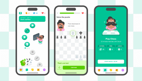 The Duolingo owl will now nag you about doing your chess lessons