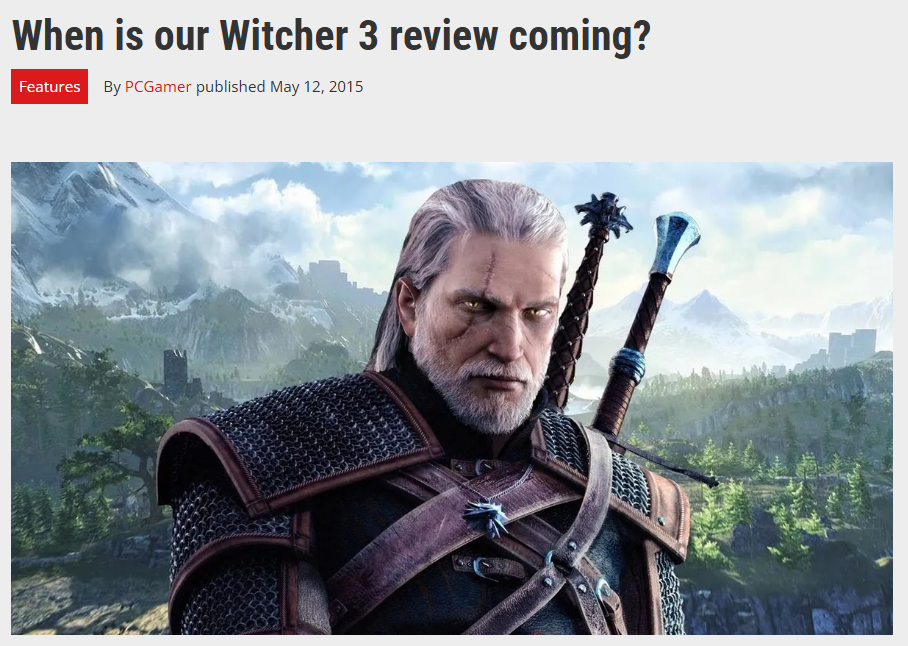 A screenshot of a PC Gamer article titled 