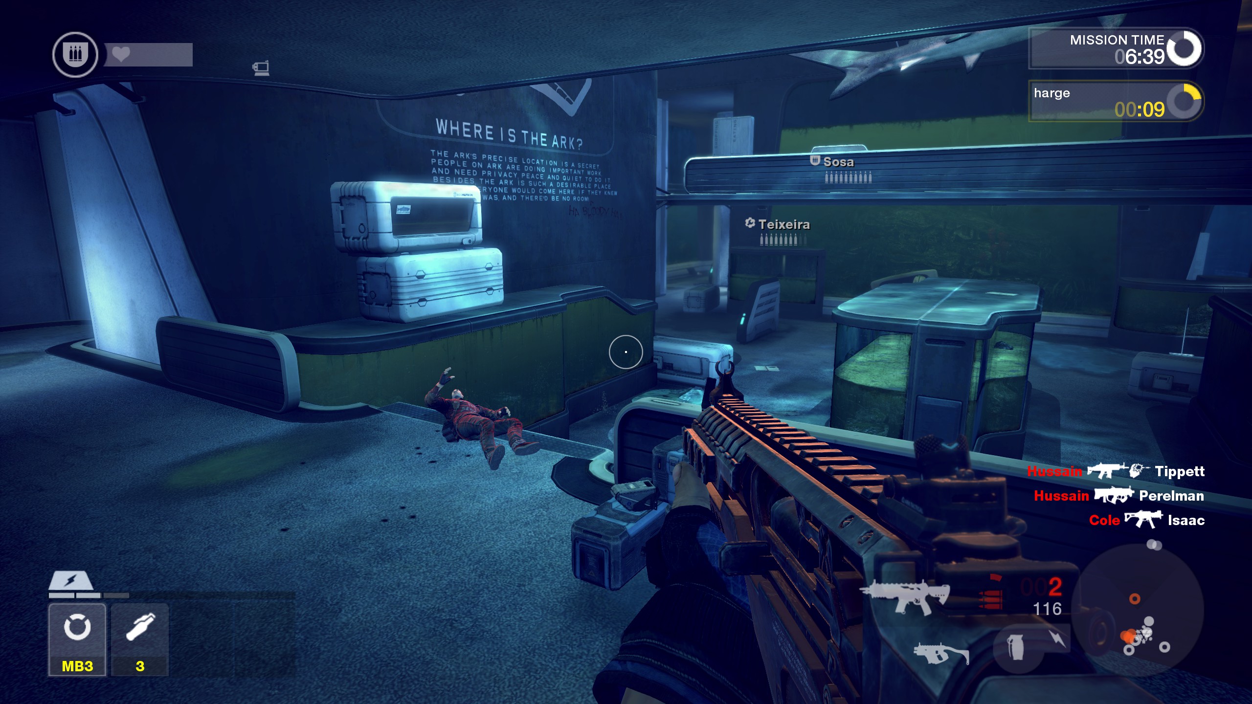 A screenshot of the PC version of Brink