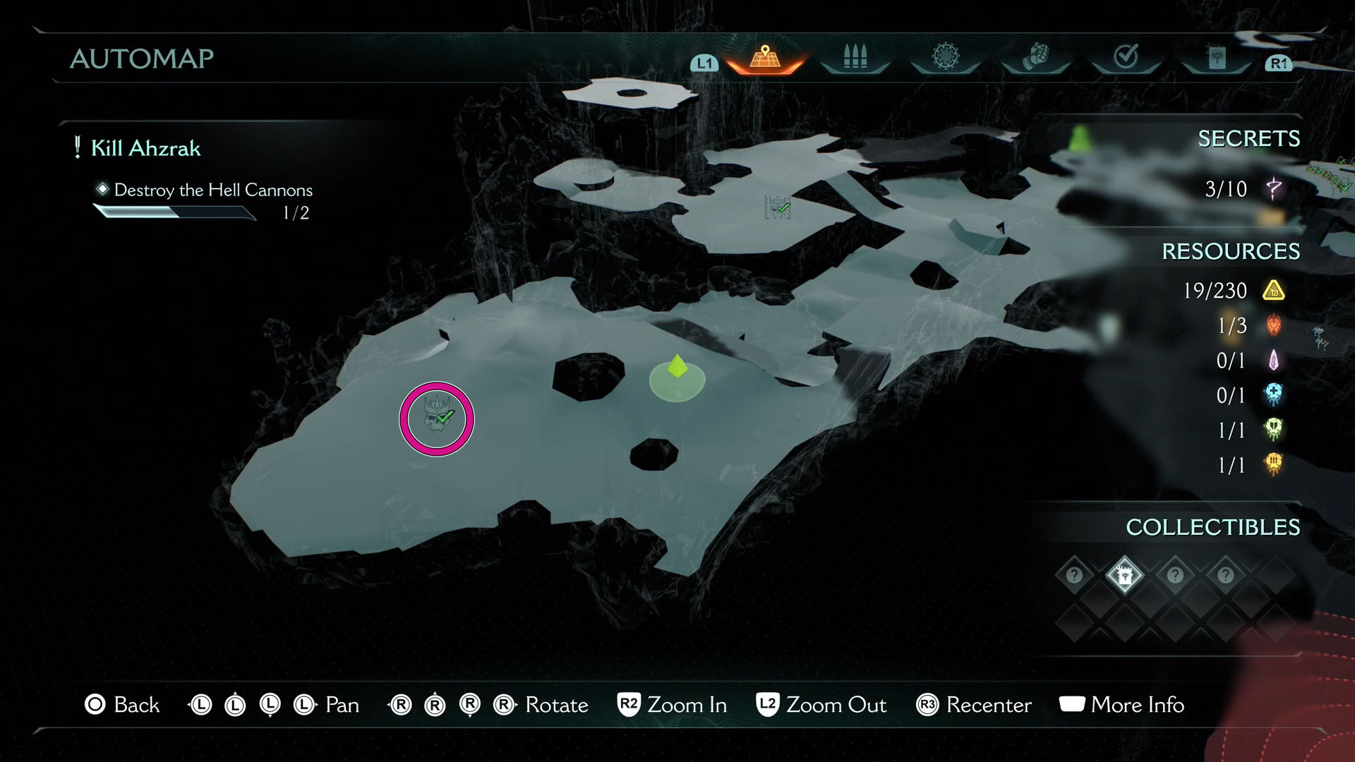 A Doom: The Dark Ages screenshot showing the location of Chapter 10’s leader on the map. A Doom: The Dark Ages screenshot showing the location of Chapter 10’s leader on the map.