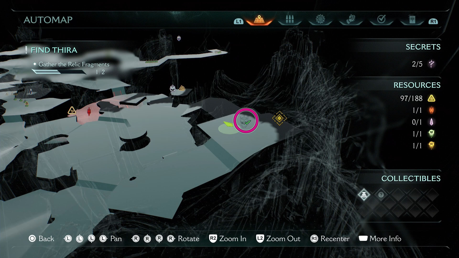 A Doom: The Dark Ages screenshot showing a map and where the leader of Chapter 16 is located on it. A Doom: The Dark Ages screenshot showing a map and where the leader of Chapter 16 is located on it.