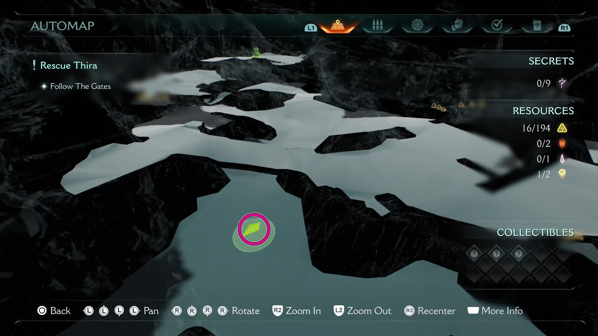 A Doom: The Dark Ages screenshot showing on the map the location of Chapter 17’s leader. A Doom: The Dark Ages screenshot showing on the map the location of Chapter 17’s leader.