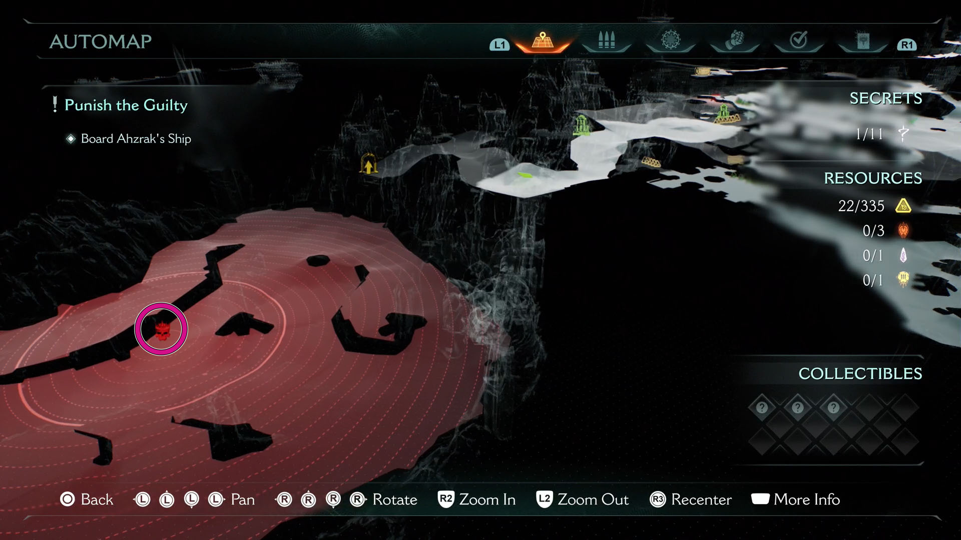 A Doom: The Dark Ages screenshot showing the location of Chapter 22’s leader on the map. A Doom: The Dark Ages screenshot showing the location of Chapter 22’s leader on the map.
