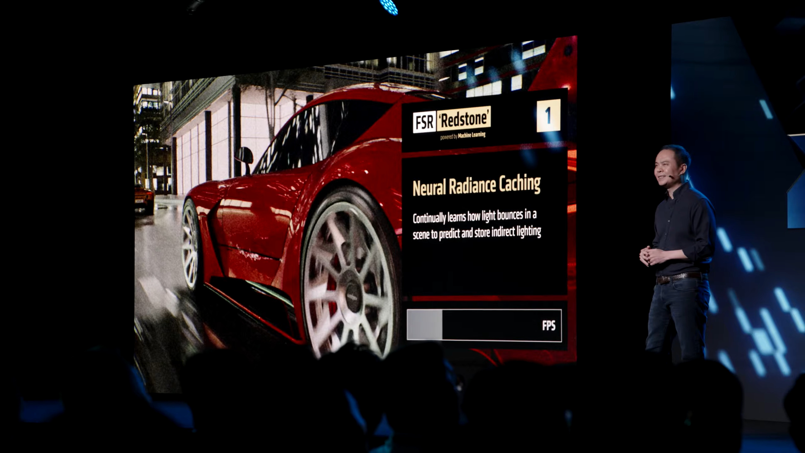 AMD at Computex 2025 announcing FSR 4's Redstone update