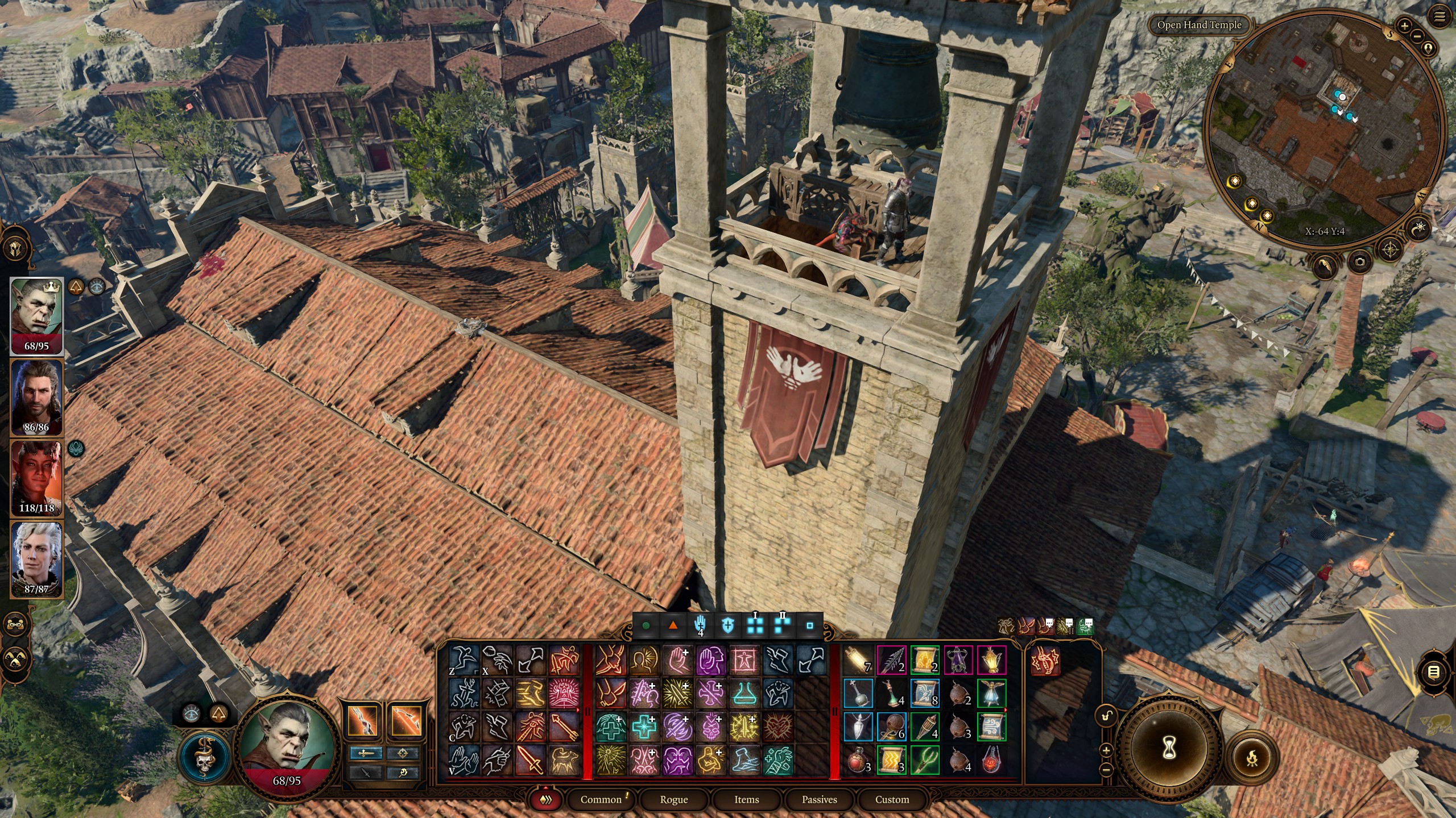 Baldur's Gate 3 Rivington Open Hand Temple bell tower