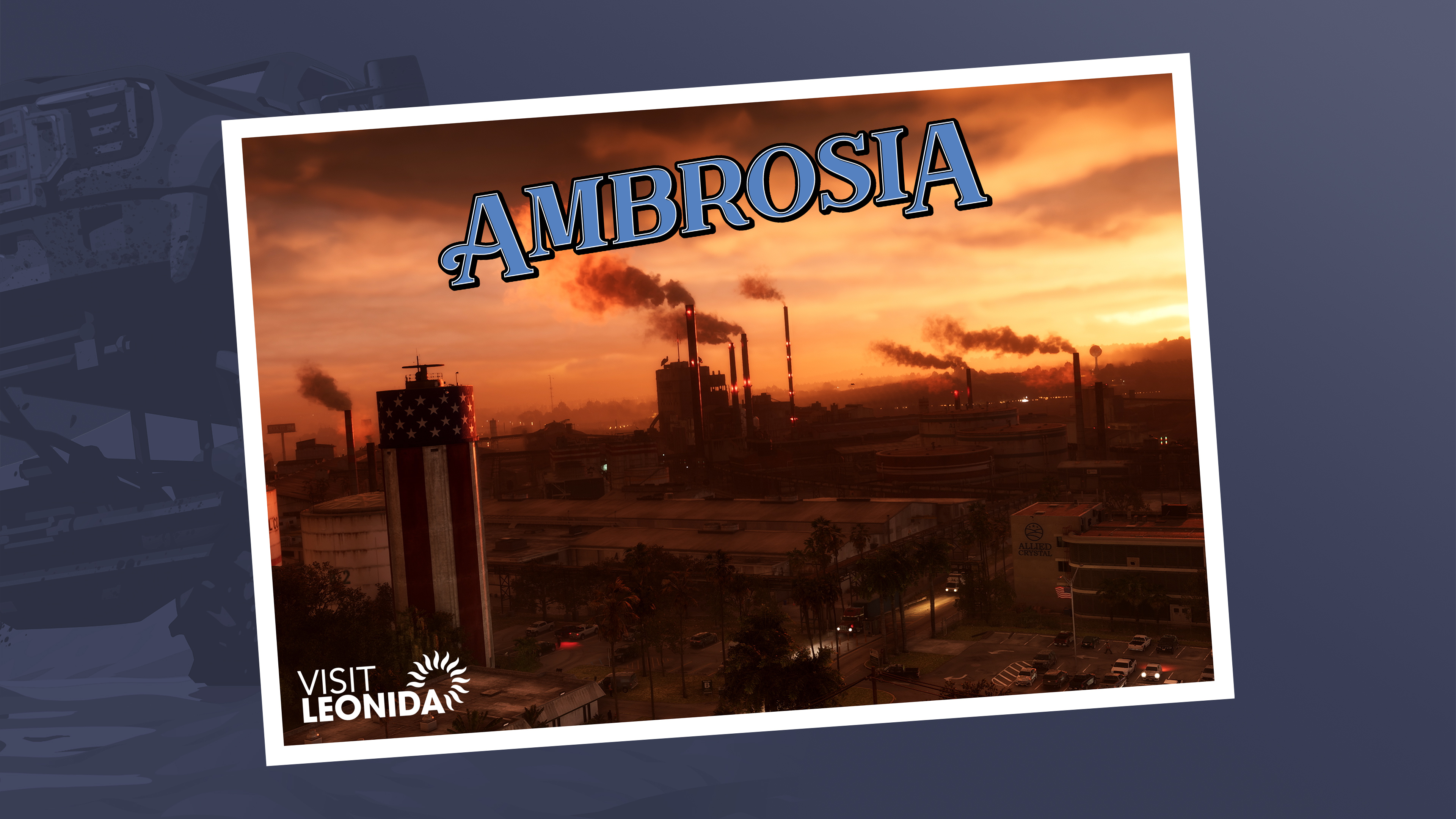 A postcard for Ambrosia in Grand Theft Auto 6.