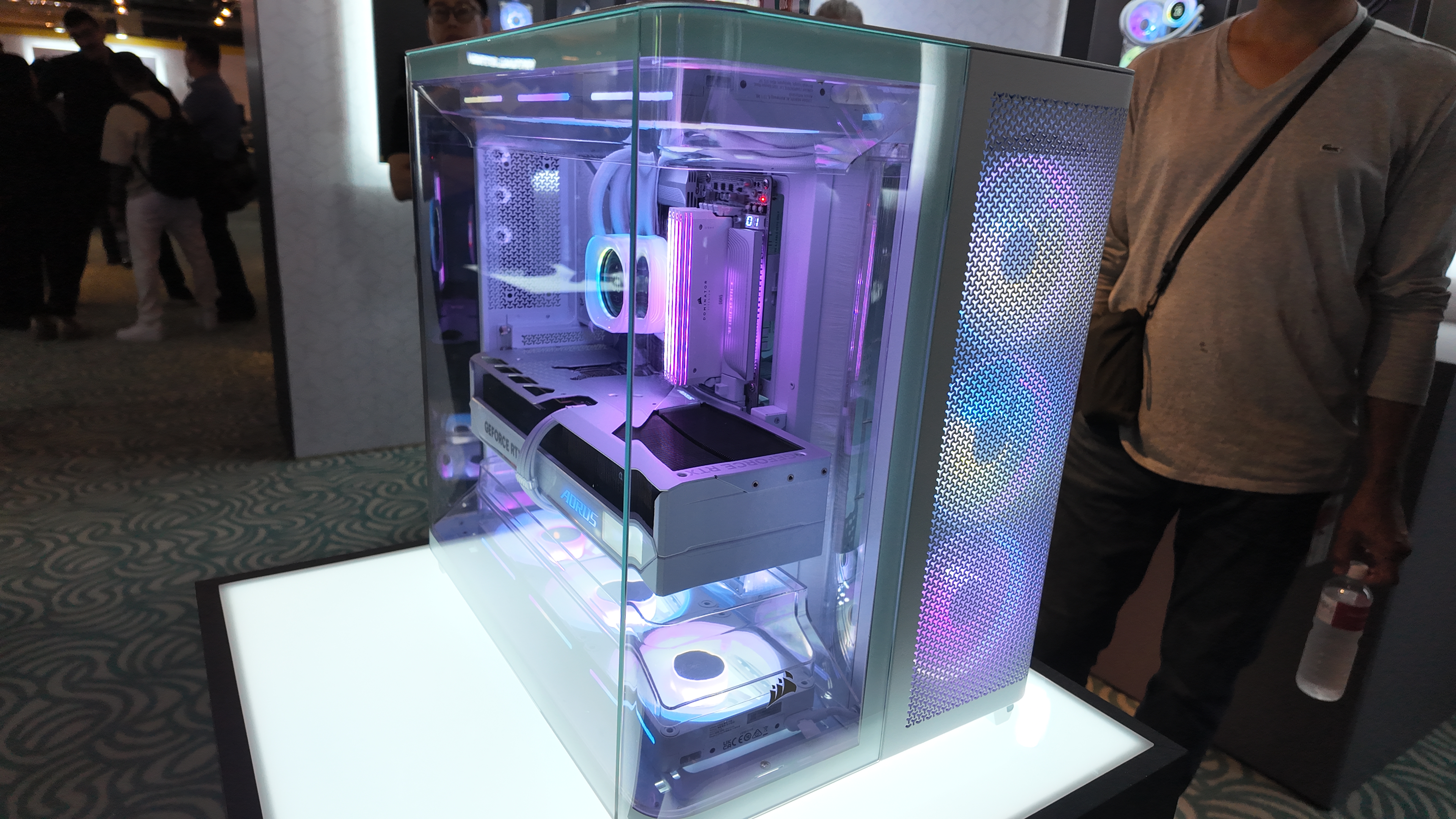 A Corsair Air 5400 PC case at Computex 2025.