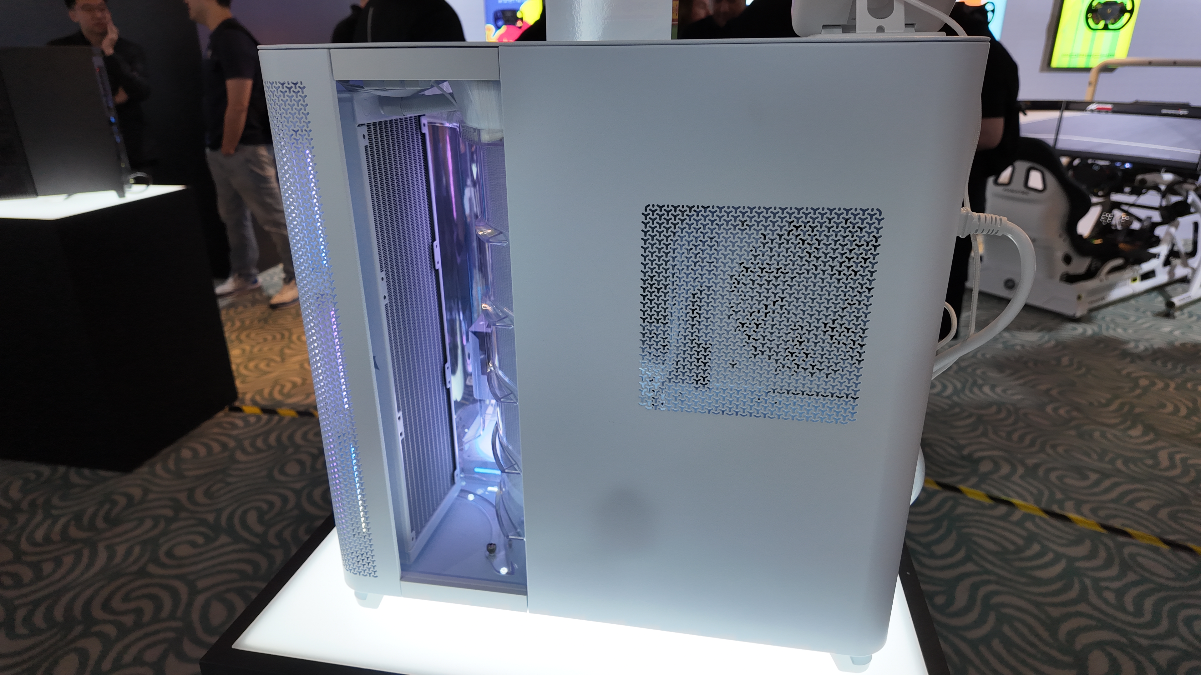 A Corsair Air 5400 PC case at Computex 2025.