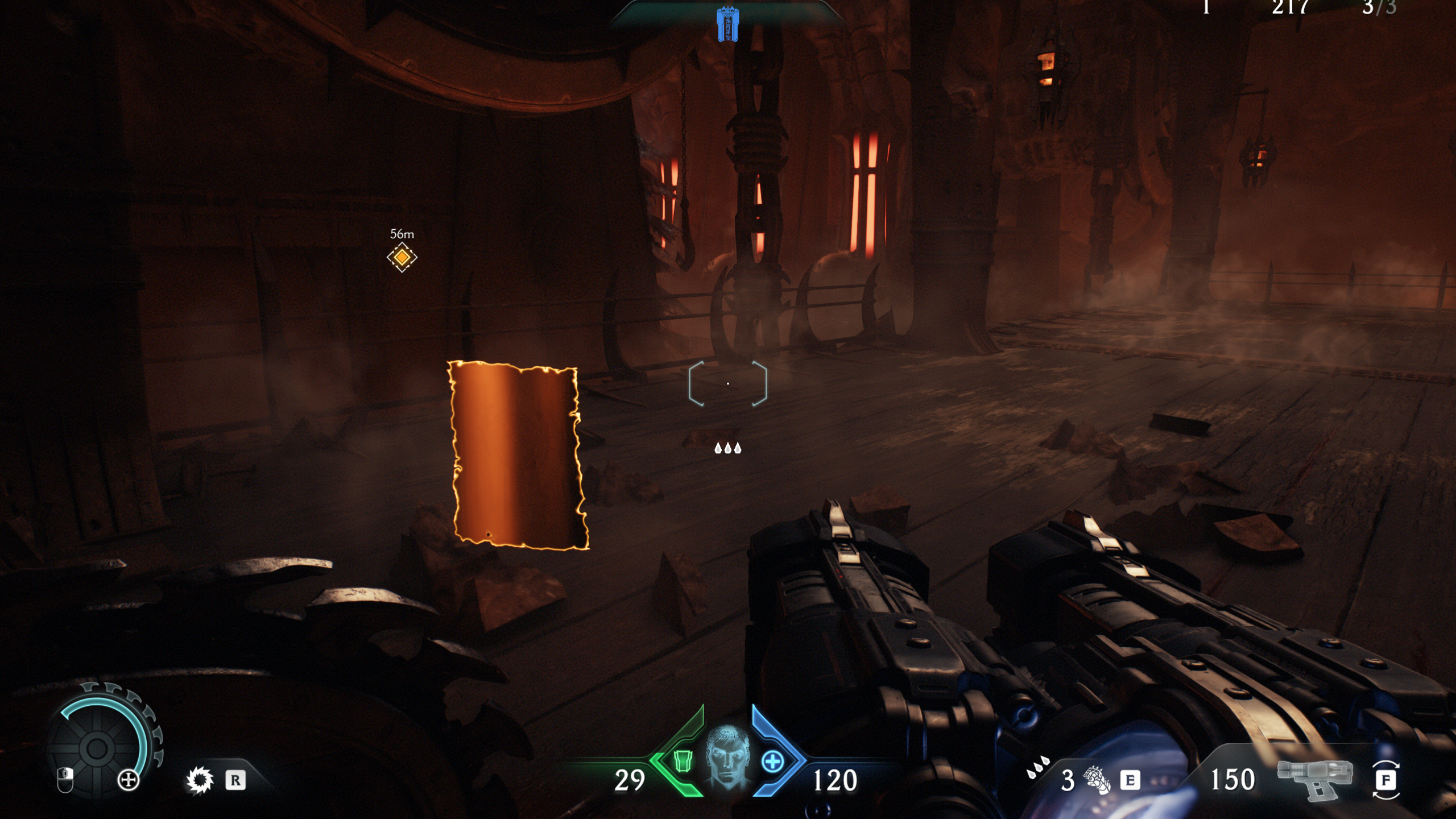 Doom: The Dark Ages Holy City of Aratum secrets - A codex entry hidden under the ramp at the bottom of a hell carrier ship.