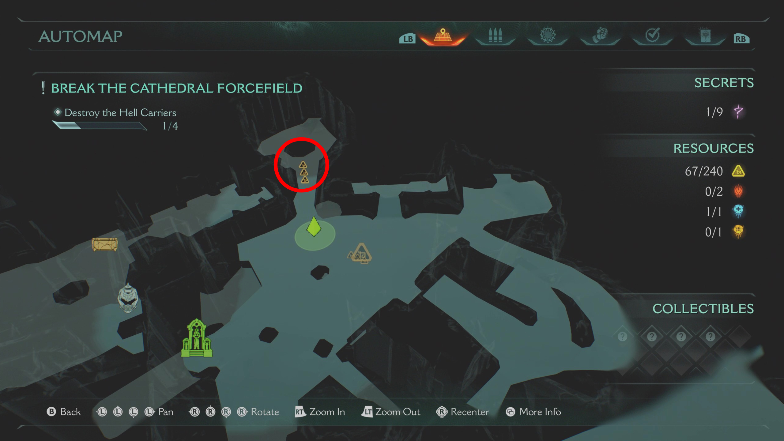 Doom: The Dark Ages Holy City of Aratum secrets - A map showing the location of gold down a well.