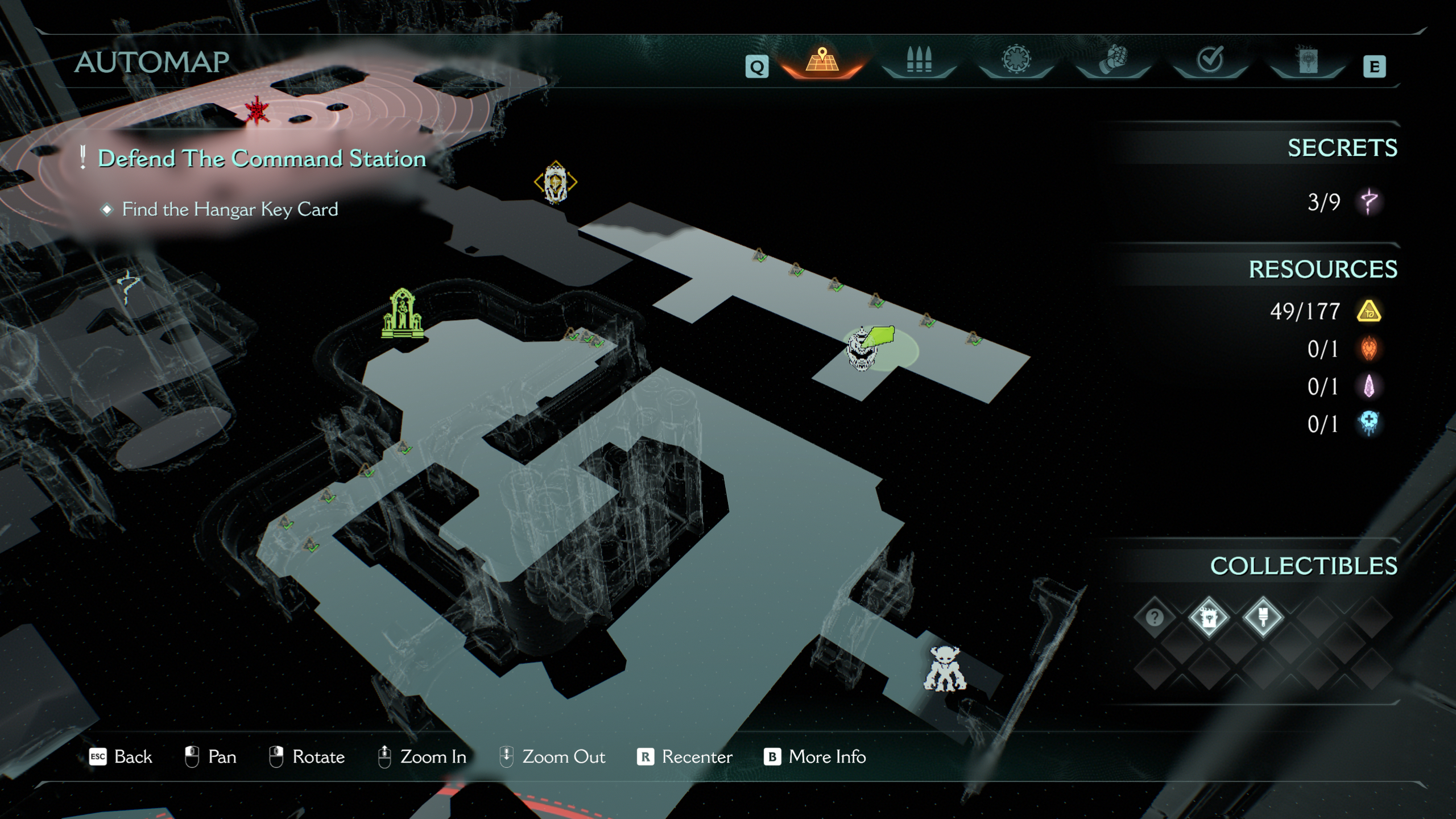 Doom: The Dark Ages Chapter 12 secrets - A life sigil in the vents of the Sentinel Command Station shown on the map.