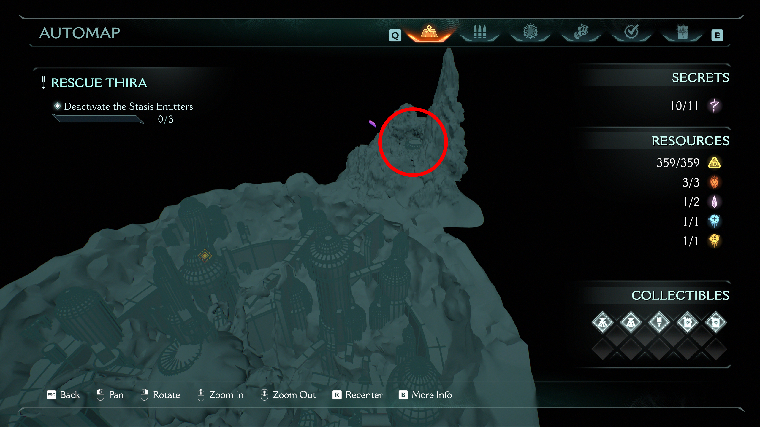 Doom: The Dark Ages Chapter 14 secrets - A map pointing out a hidden landing spot in the cliffs.