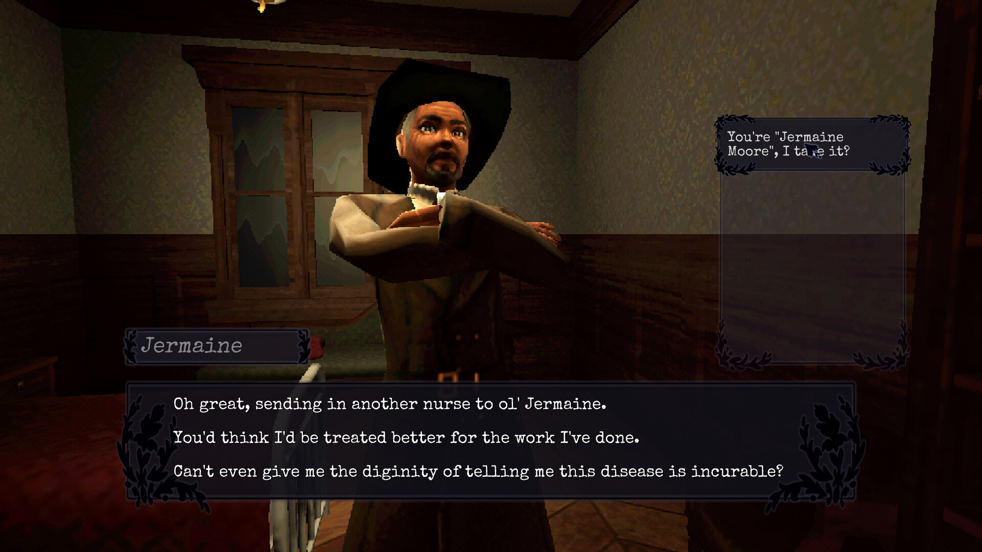 A screenshot of Triage showing a hatted man in conversation