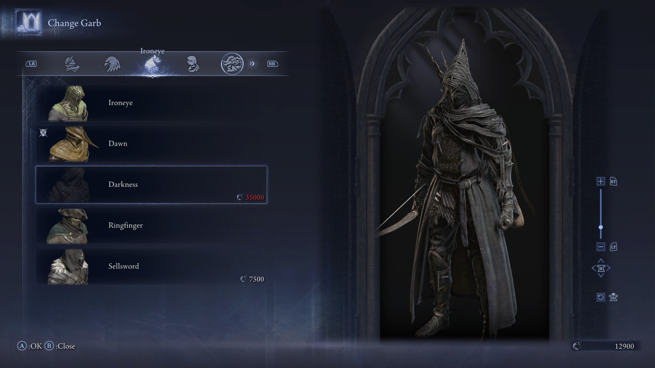 Elden Ring Nightreign outfits - Darkness Ironeye