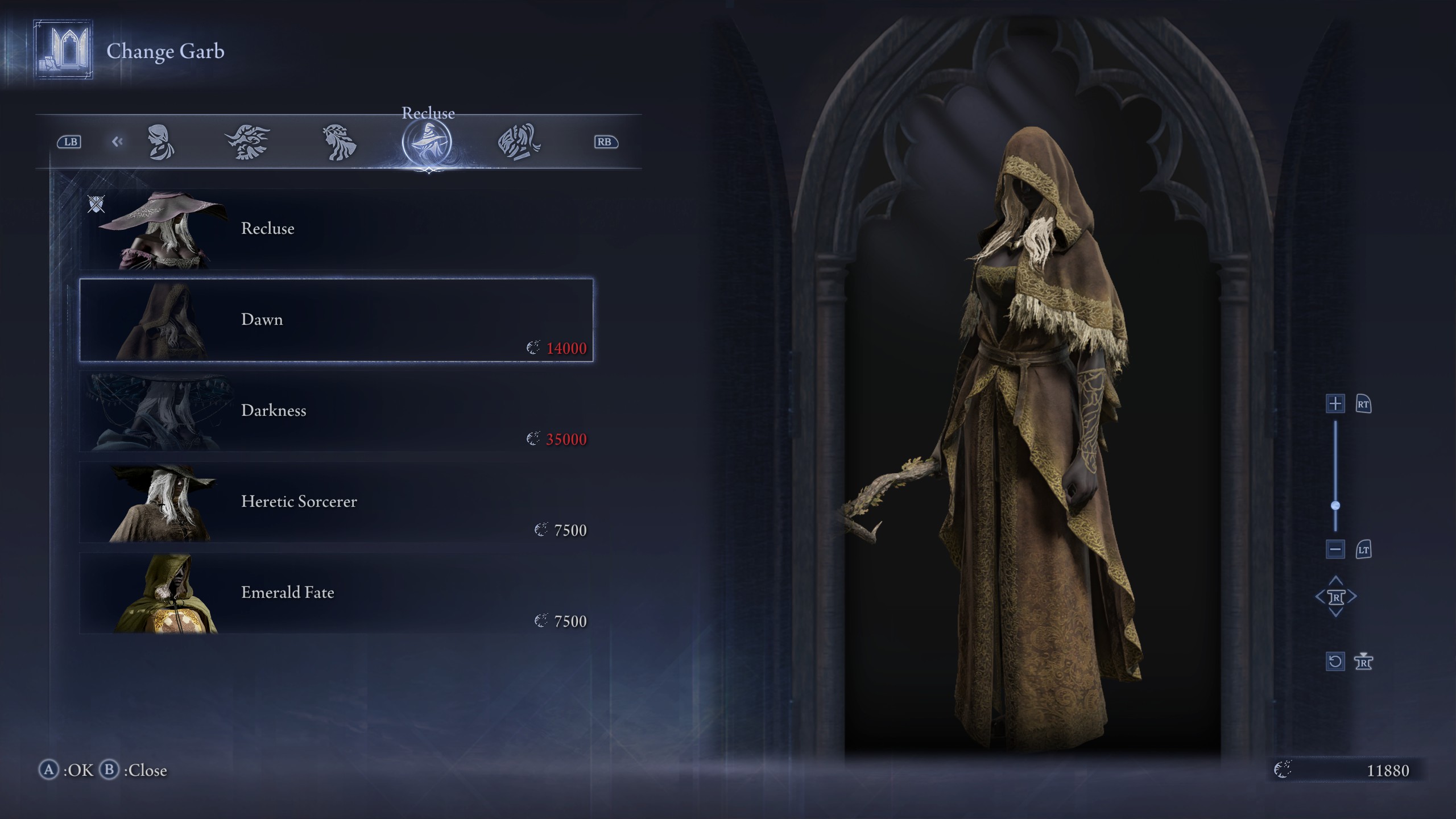 Elden Ring Nightreign outfits - Dawn Recluse