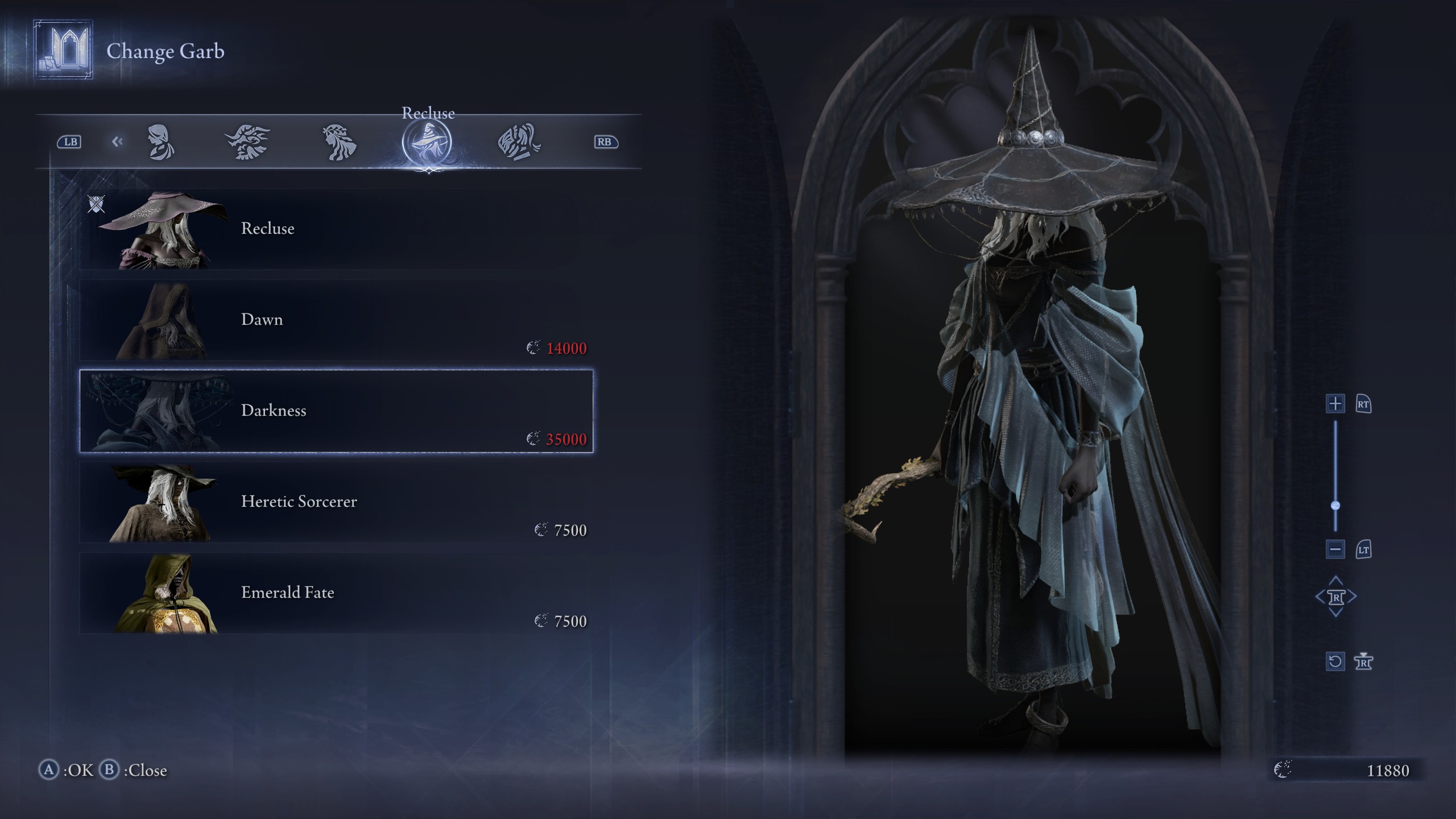 Elden Ring Nightreign outfits - Darkness Recluse