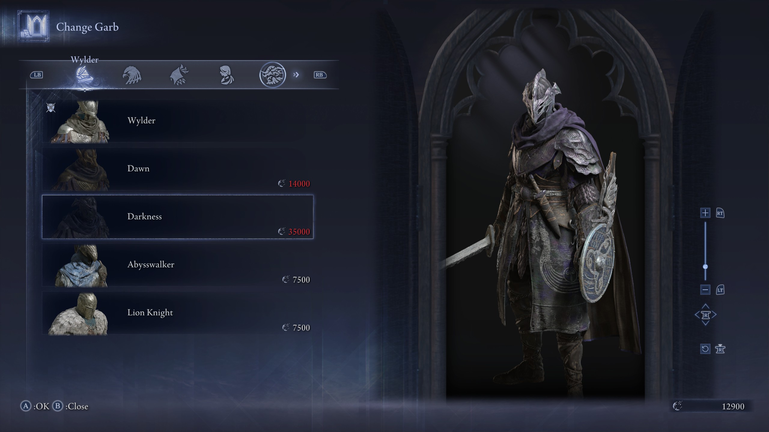 Elden Ring Nightreign outfits - Darkness Wylder