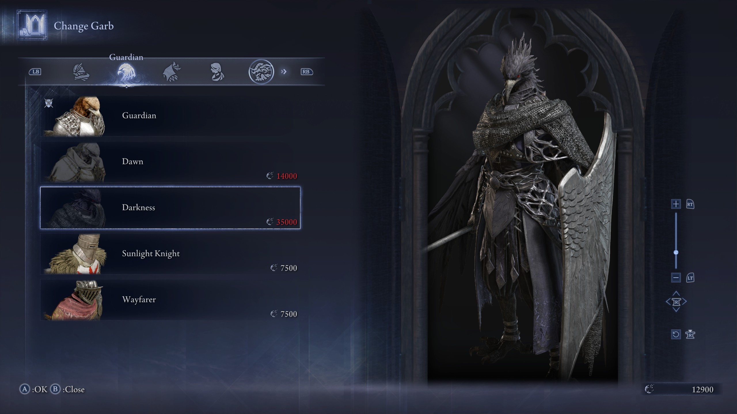 Elden Ring Nightreign outfits - Darkness Guardian