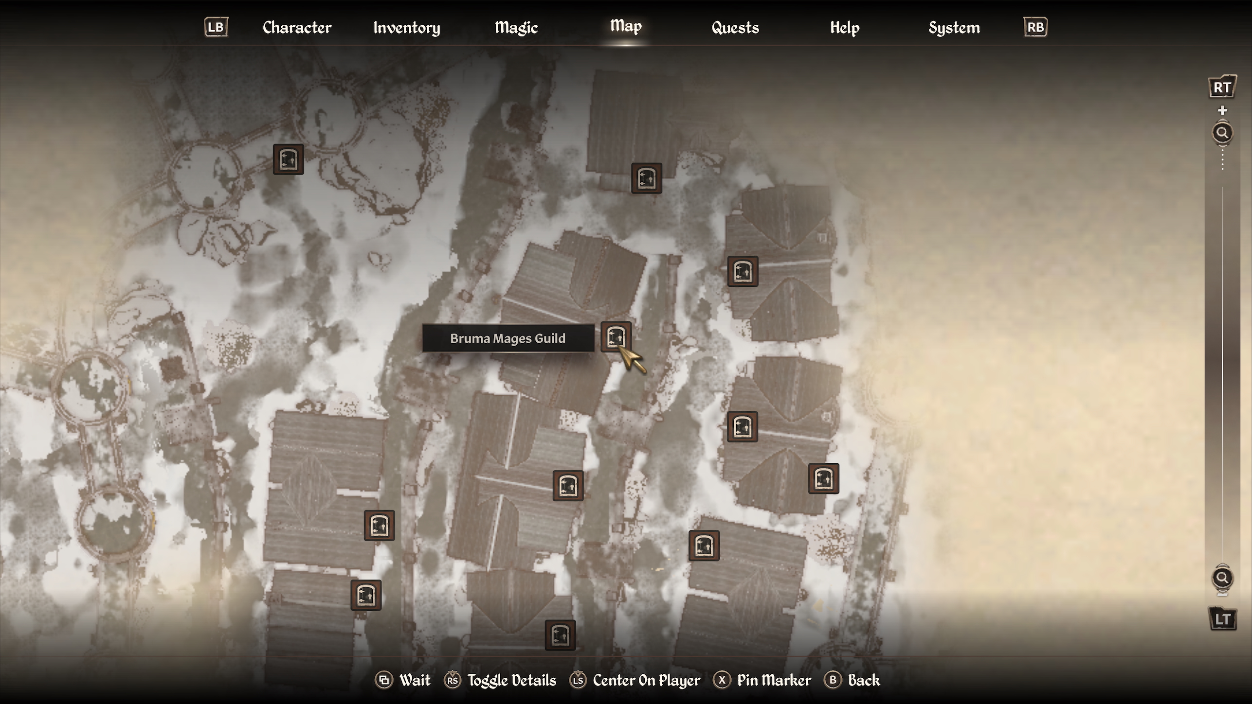 Oblivion Mages Guild Bruma location