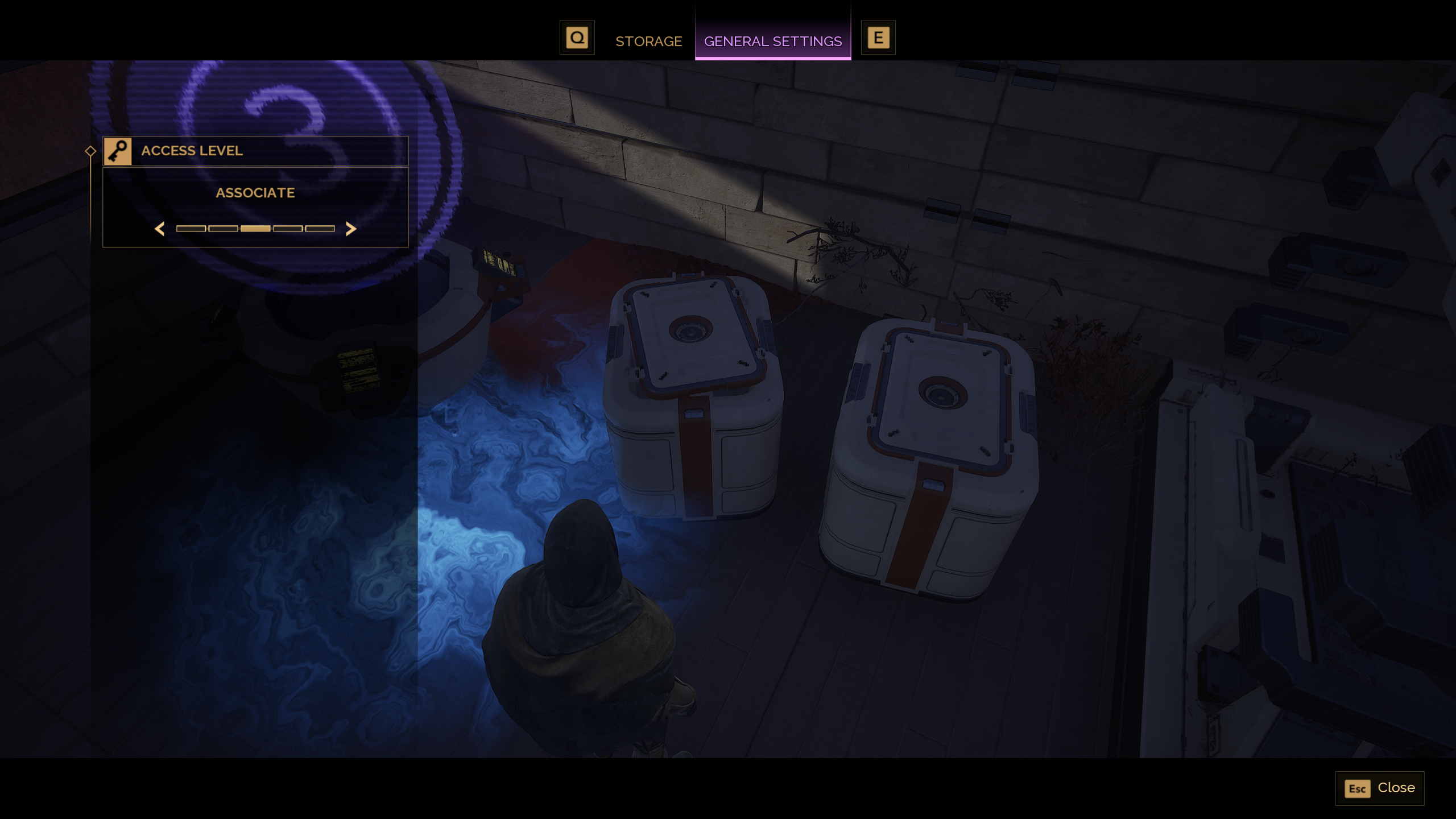 Dune: Awakening multiplayer - Tweaking the access level of a chest inside a base.