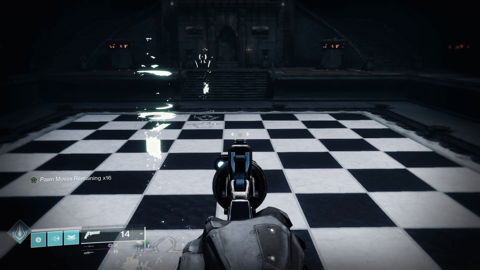 A Guardian places a pawn onto a chess board in Destiny 2 A Guardian places a pawn onto a chess board in Destiny 2