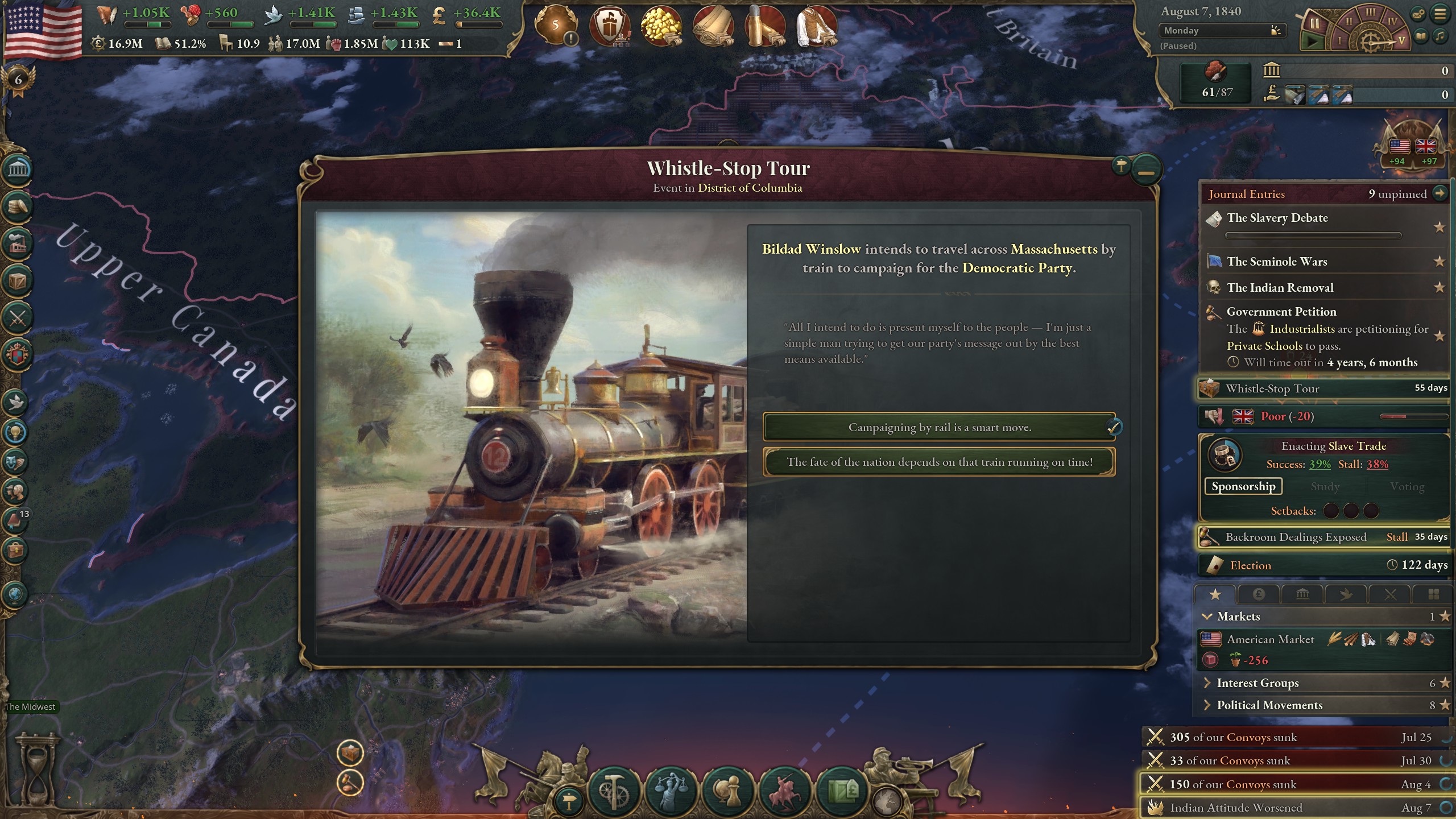 Bildad Winslow goes on campaign in Victoria 3.