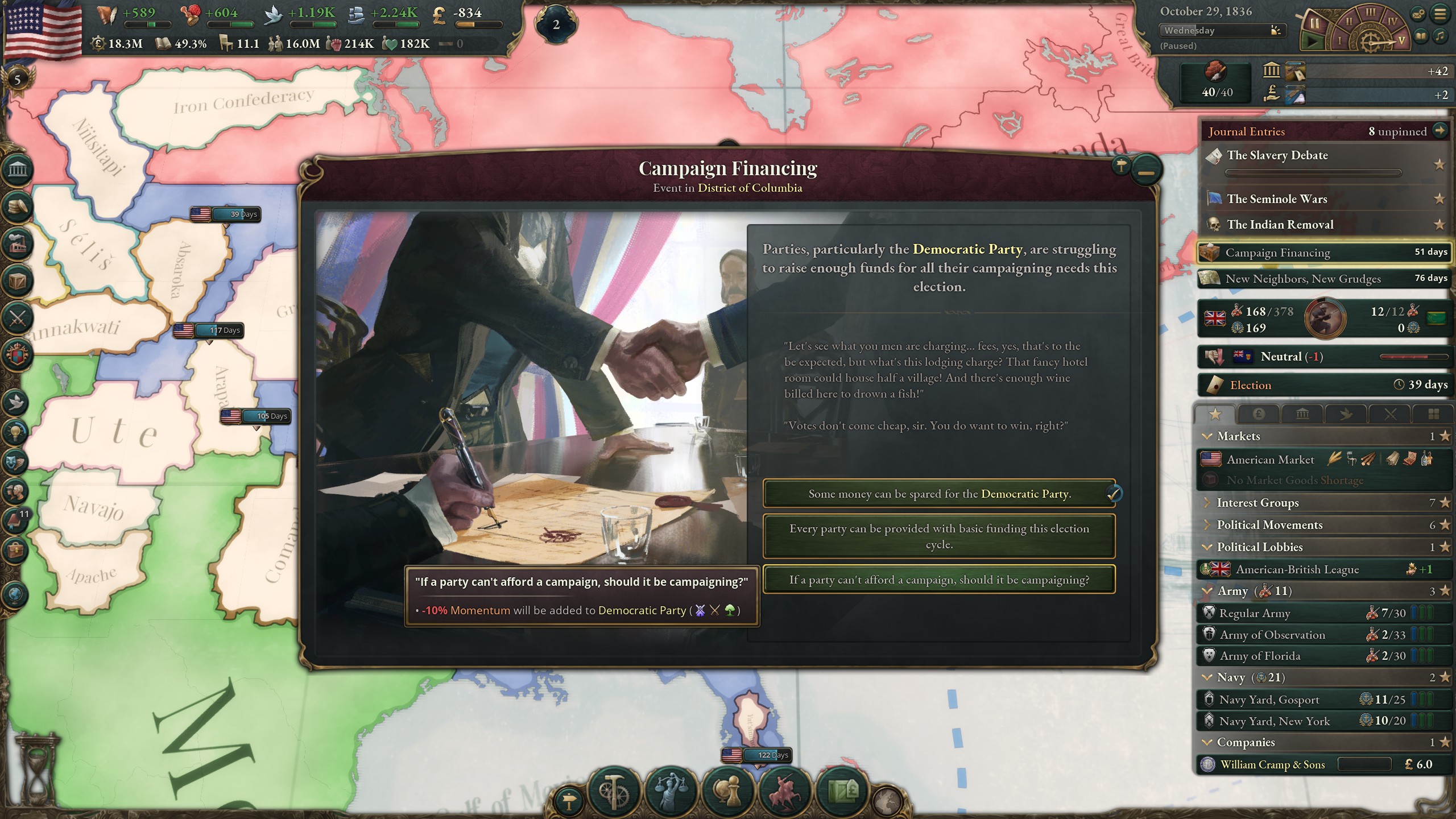 A campaign financing event for the Democratic Party.