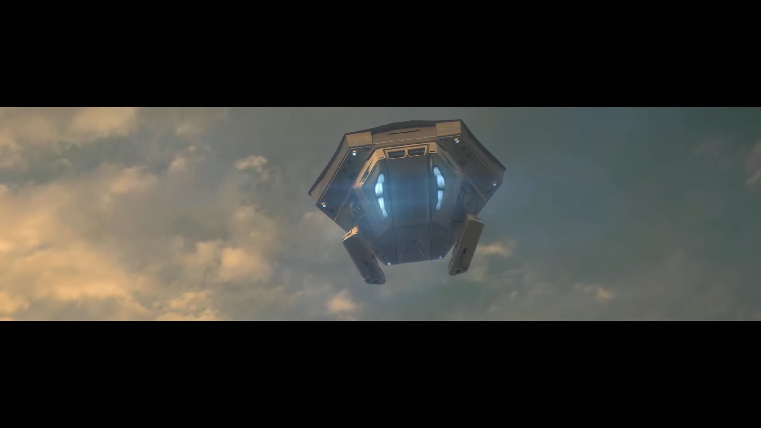 Various shots of Nvidia's office building appearing as a spaceship in Jensen Huang's Computex 2025 keynote