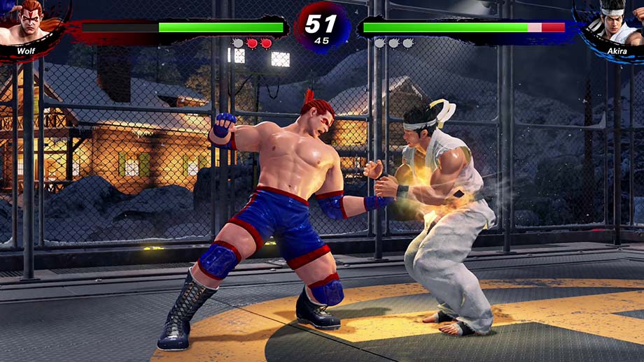 Wolf Hawkfield punching Akira for the love of the game. Wolf Hawkfield punching Akira for the love of the game.