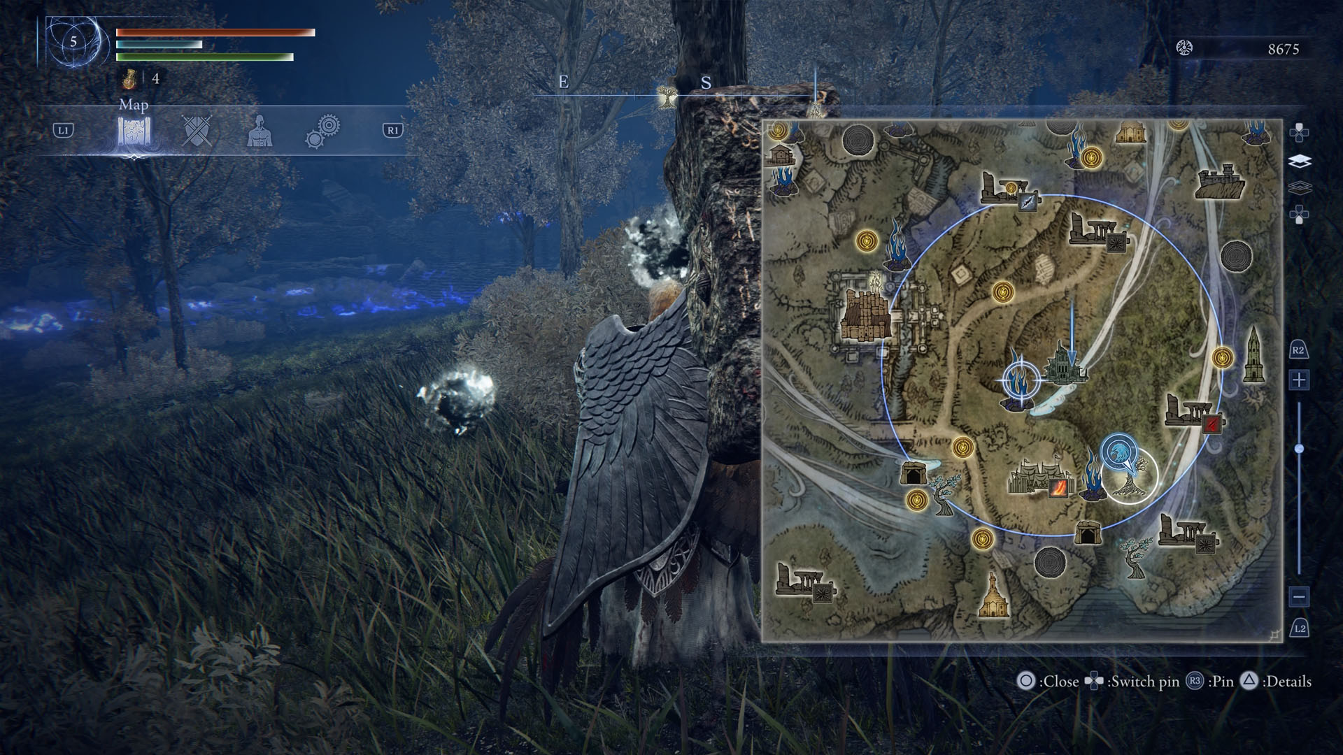 An Elden Ring Nightreign screenshot showing on the map players can access during a match and how the pinh system looks like on it. An Elden Ring Nightreign screenshot showing on the map players can access during a match and how the pinh system looks like on it.