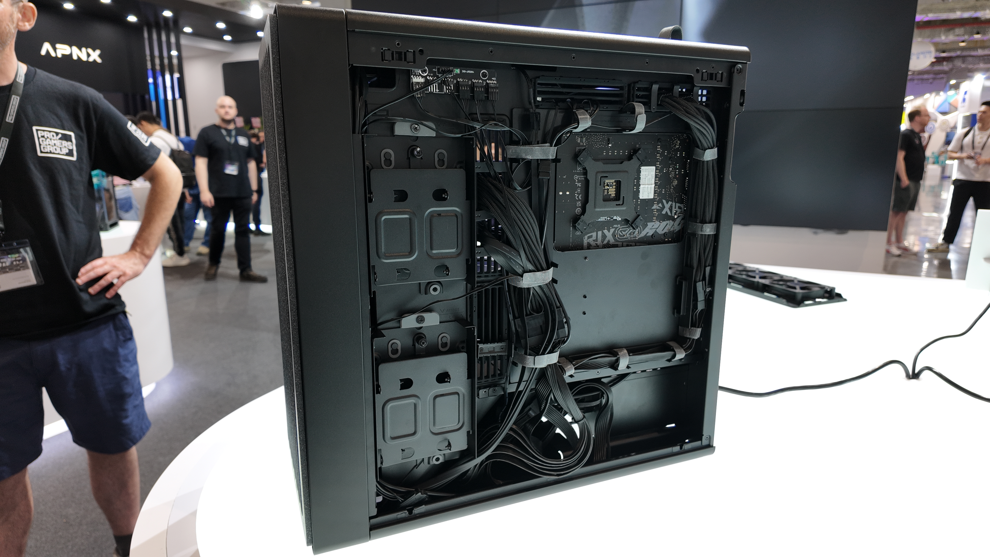 A Havn BF 360 case on display at Computex 2025, Taipei.