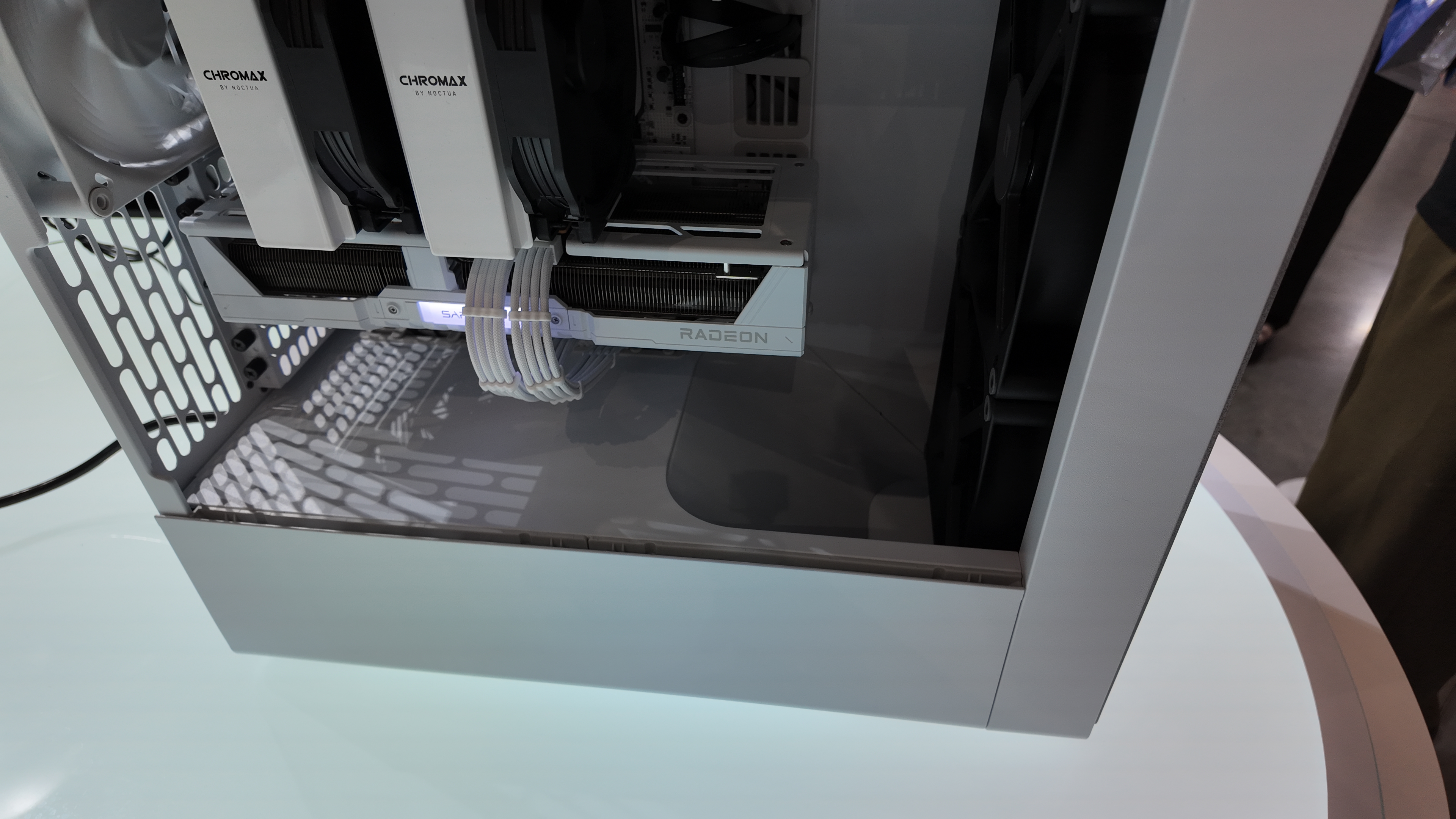 A Havn BF 360 case on display at Computex 2025, Taipei.