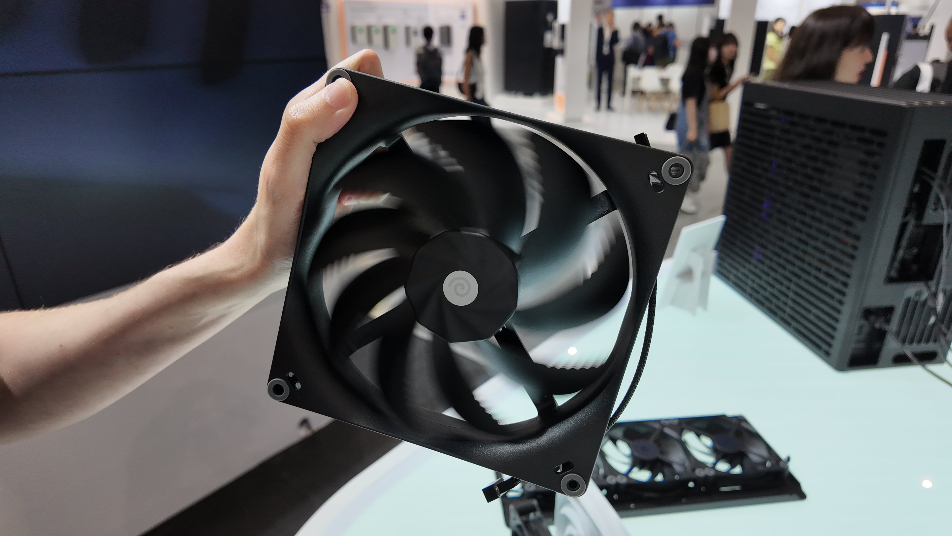 A Havn BF 360 case on display at Computex 2025, Taipei.