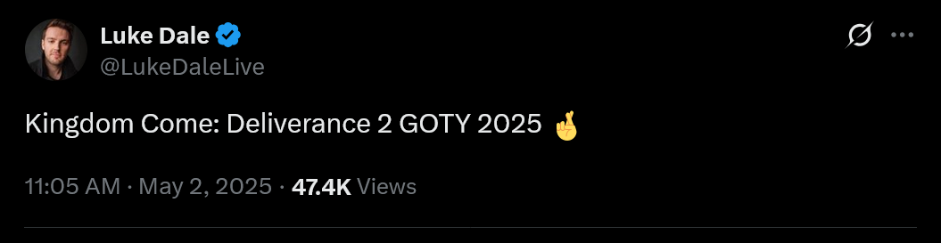 Kingdom Come: Deliverance 2 GOTY 2025 🤞