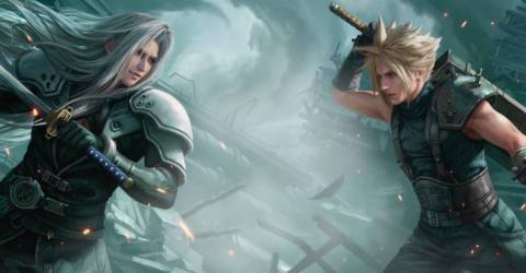 Sephiroth and Cloud clash in Magic: The Gathering