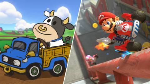 Mario Kart World started off as an OG Switch game, and don’t worry, its driving cow is “still in touch with her animal nature”