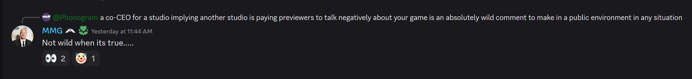 Not wild when it's true