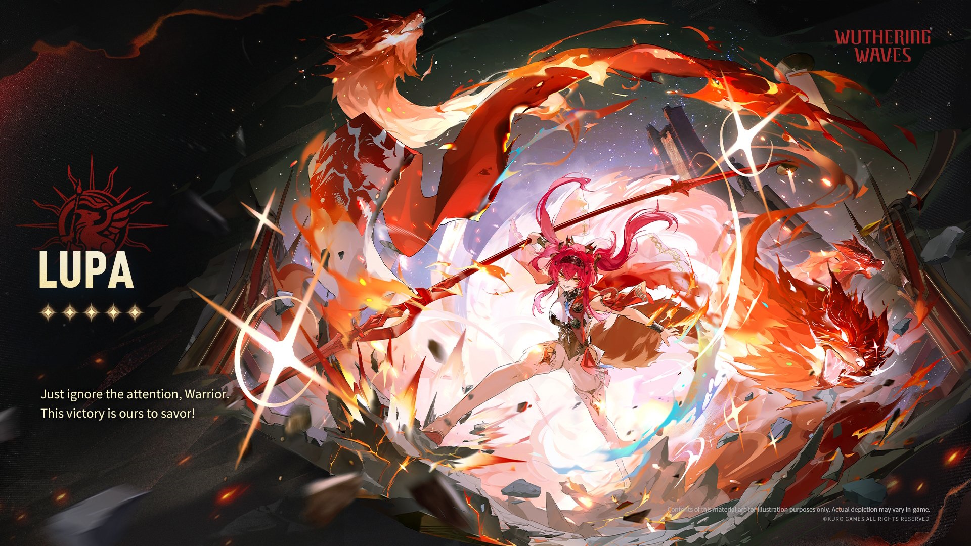 Wuthering Waves banner drip marketing for Lupa