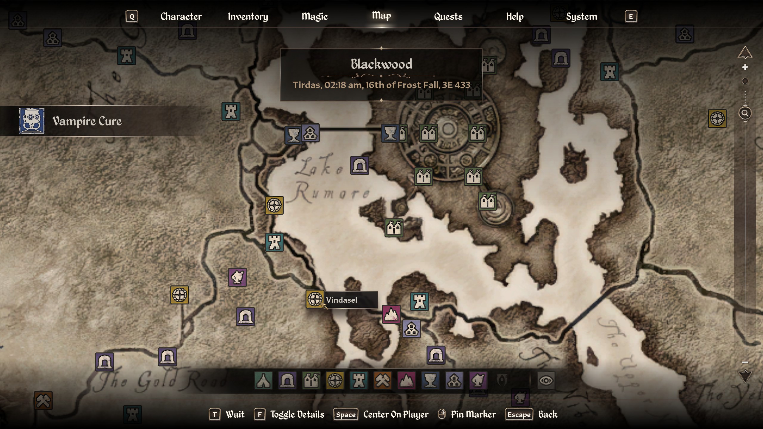 Vindasel ruin location Oblivion Remastered