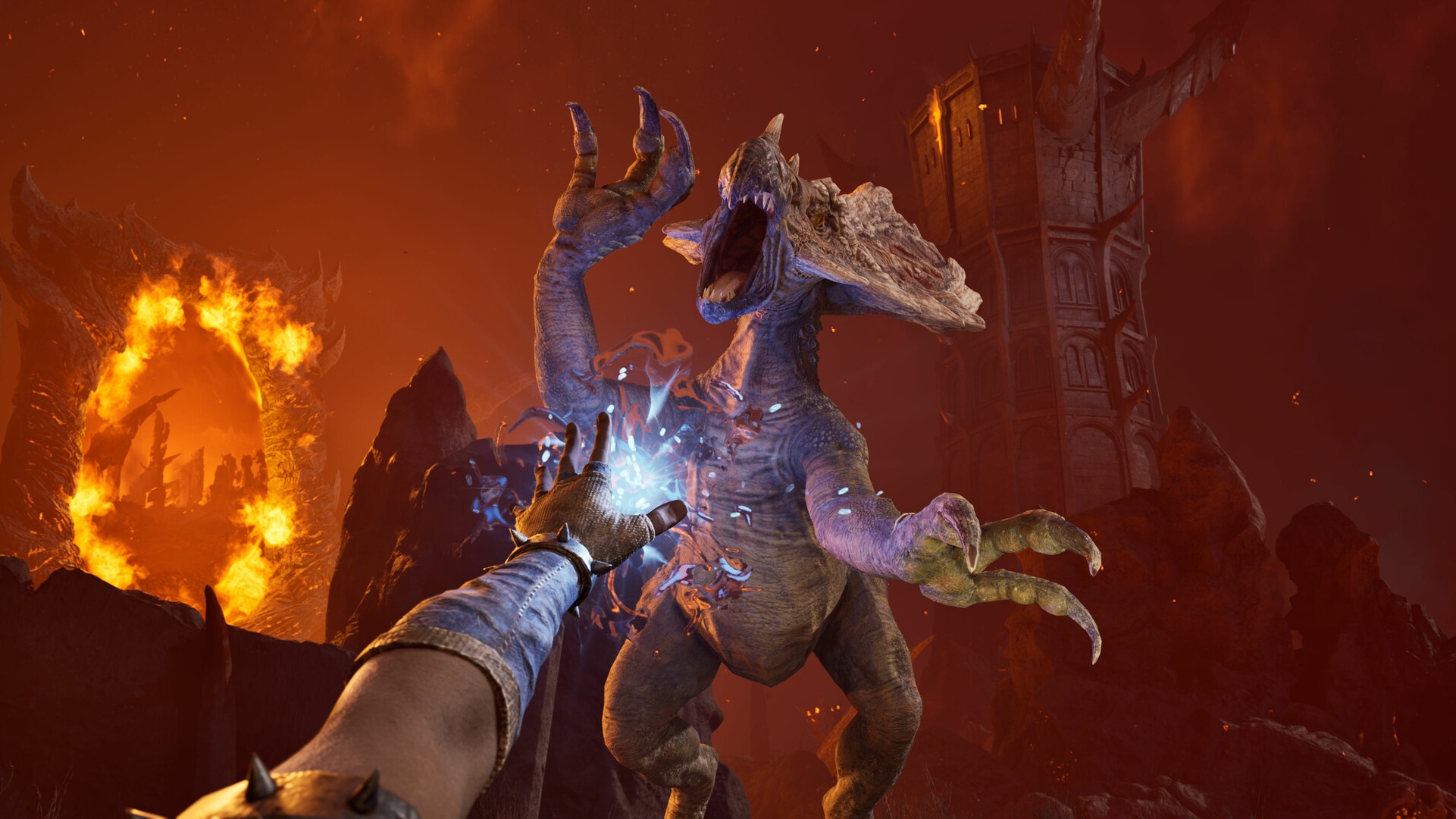 Using a magic spell in Oblivion Remastered