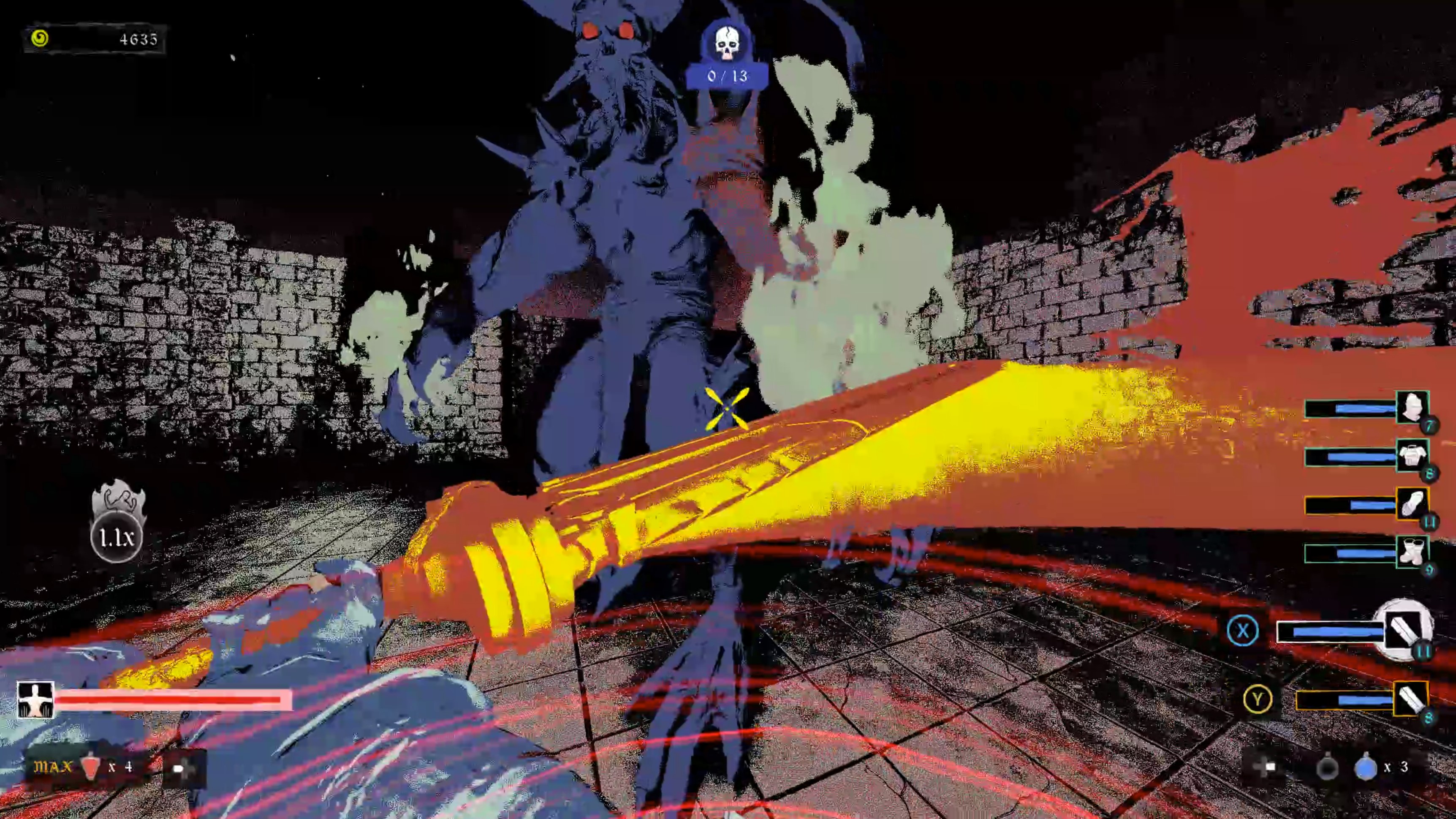 Spin attack on giant Diablo guy with Guts sword