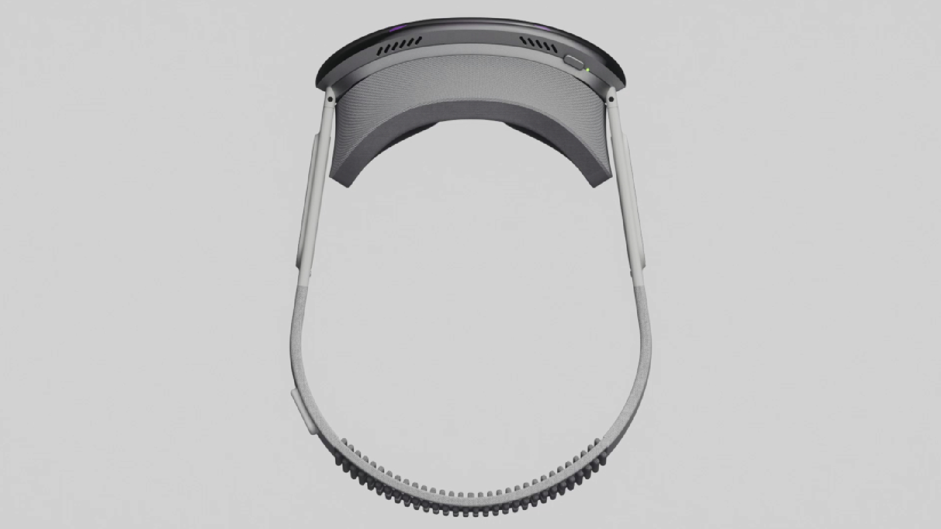 The Pimax Dream Air SE VR headset viewed from the top down, on a grey background