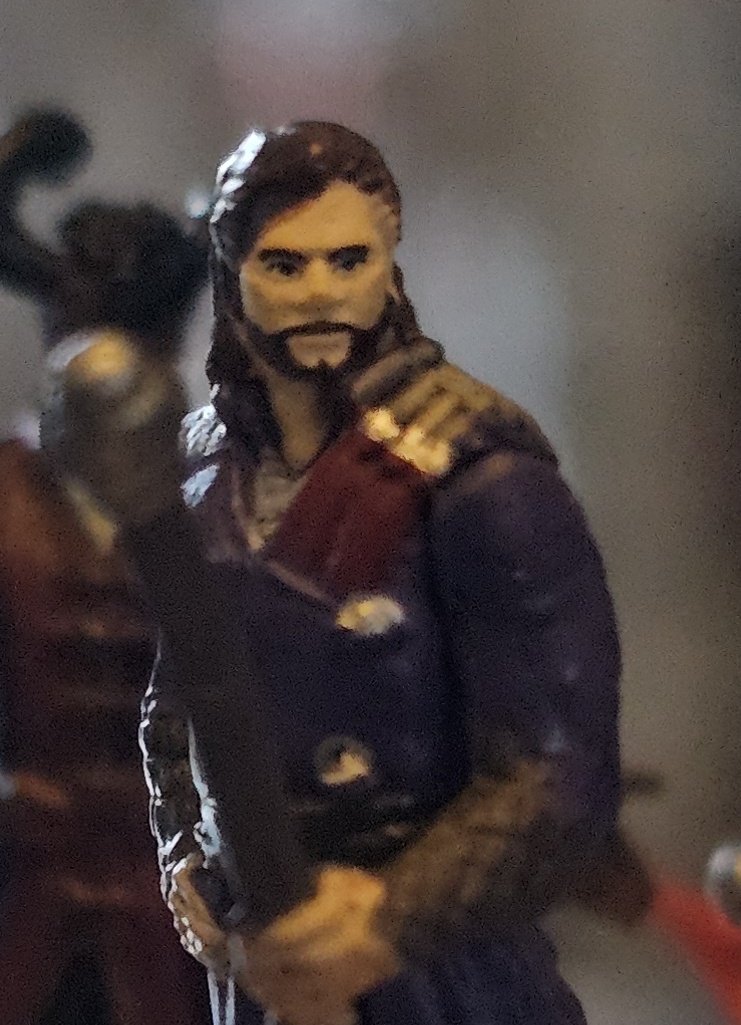 A series of pretty bad pre-painted miniatures of the Baldur's Gate 3 cast, as posted by @HighLODLar on X.