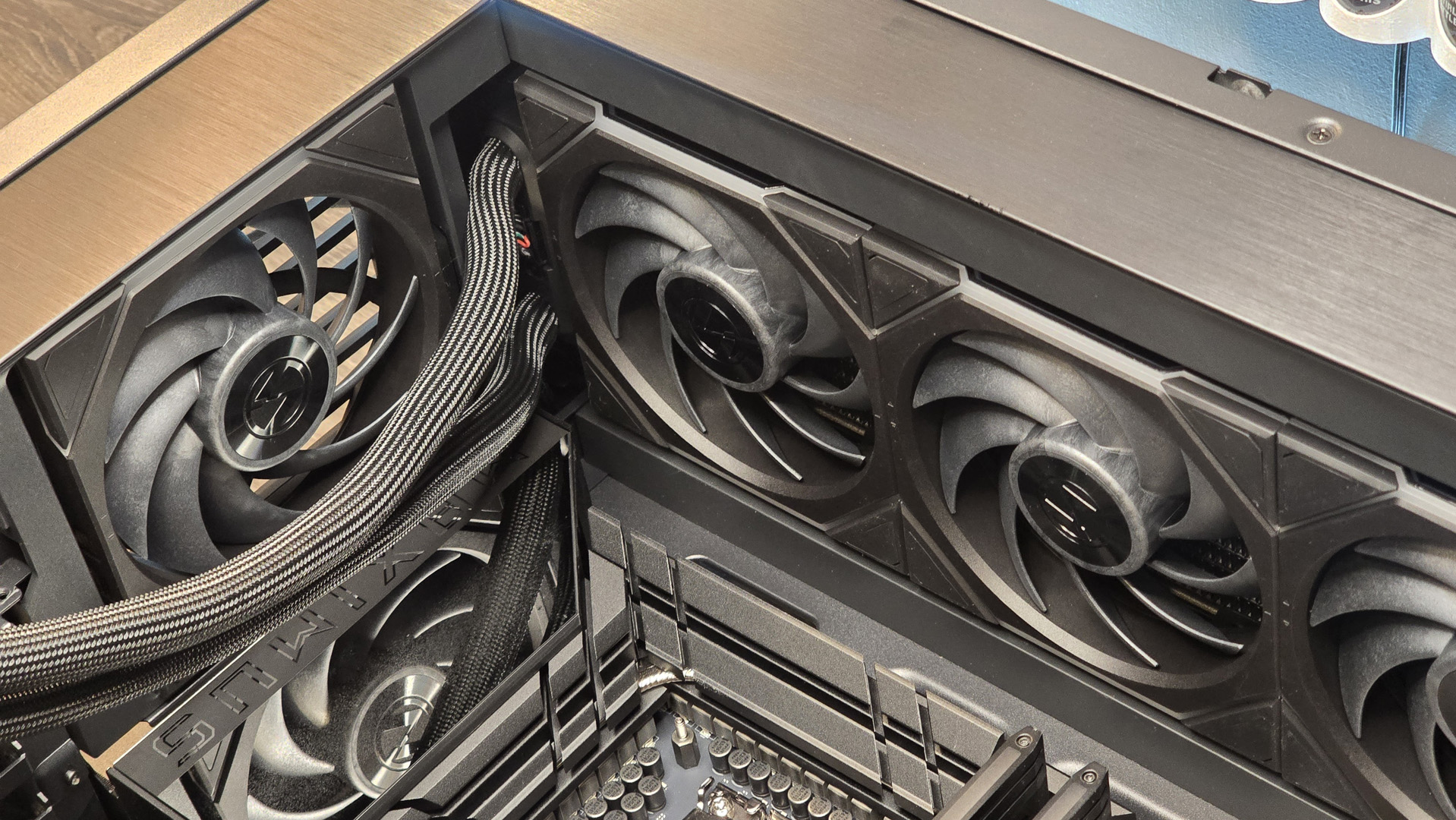 An RX 9070 XT gaming PC being built, step-by-step.