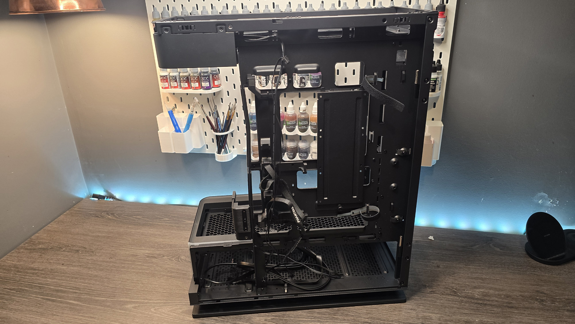 An RX 9070 XT gaming PC being built, step-by-step.