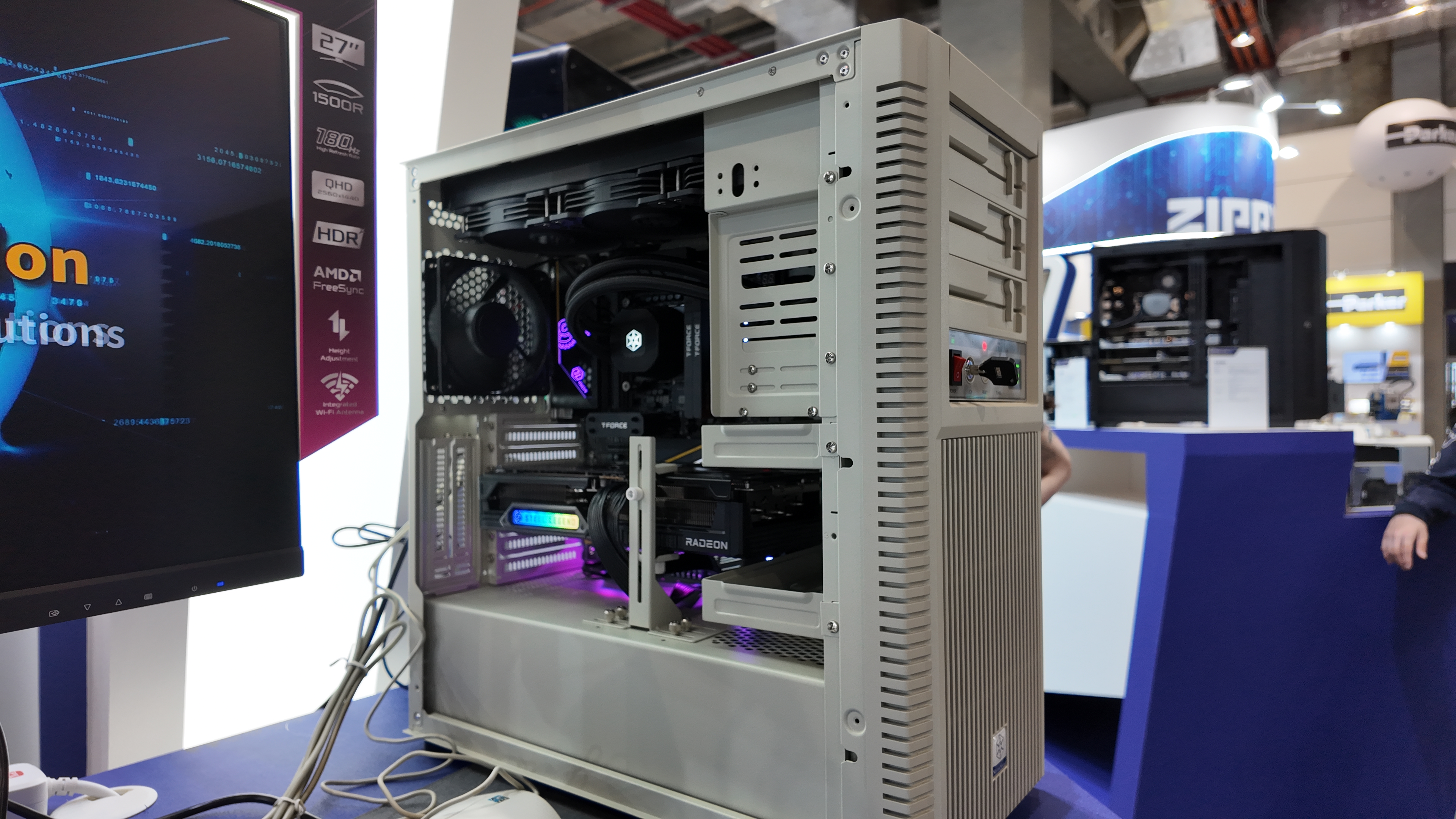 Silverstone FLP02 retro PC case on display at Computex trade show