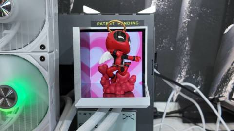 Tryx’s new AIO cooler features two LCD screens and a display shelf, because it’s Computex