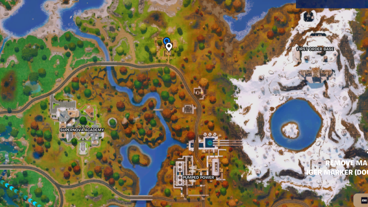 Fortnite Chapter 6 Season 3 best landing spots marked on the map.