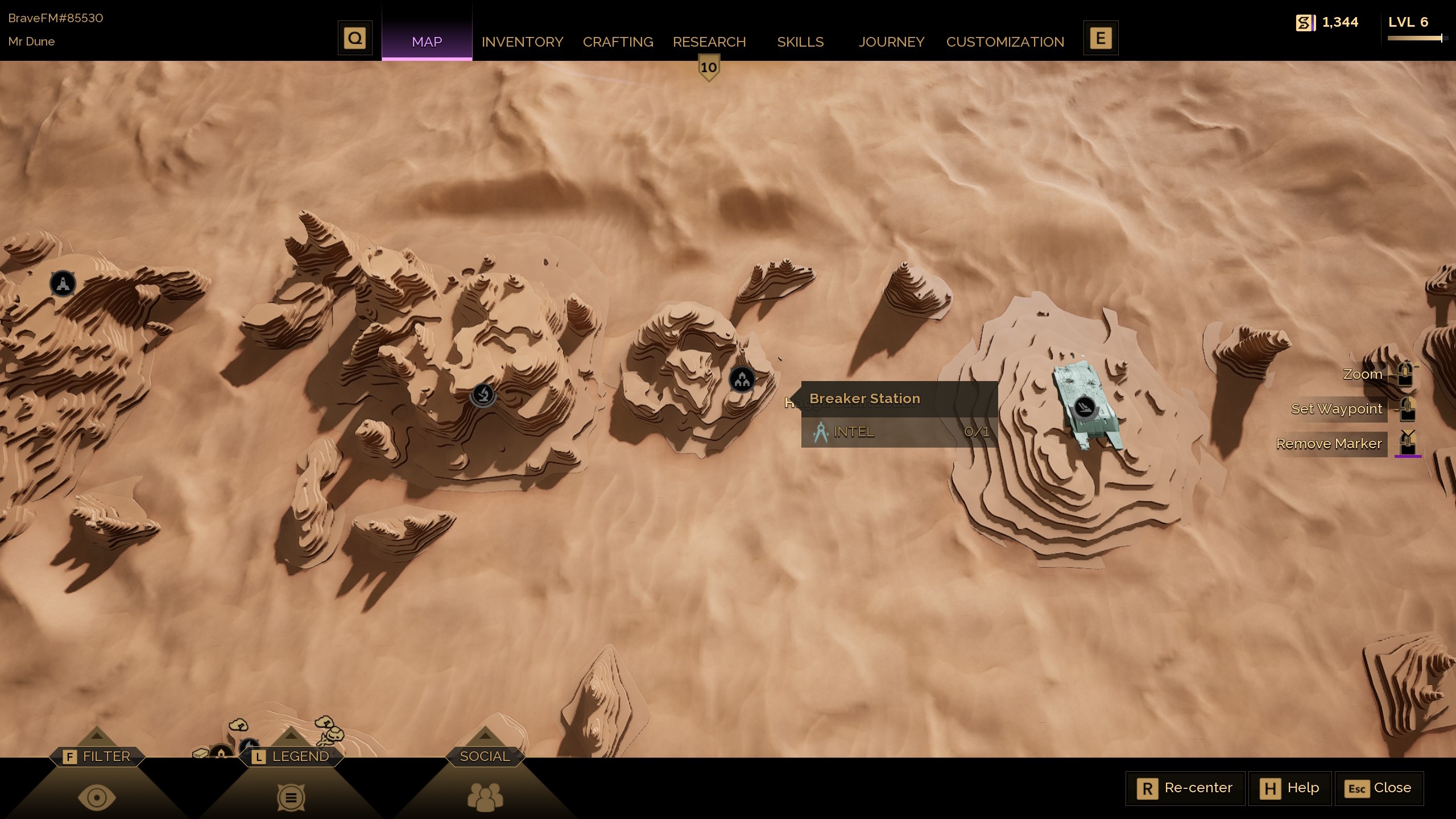 An intel node on Dune Awakening’s map An intel node on Dune Awakening’s map